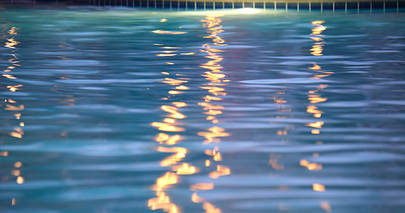 Lighting on a pool